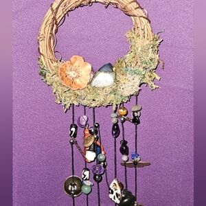 Hand Crafted Witch's Bell Good Luck Bells With Lots Of Crystals